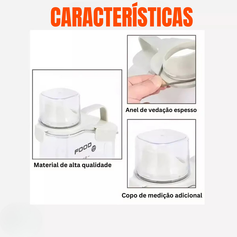 Kit Savefood™ - Dispenser De Vidro Para Alimentos + Potes organizadores de brinde