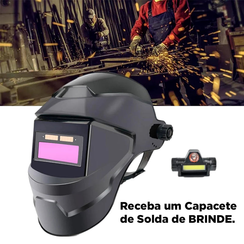 Máquina de Solda Portátil Turbo Weld® Kit Completo + Capacete de BRINDE