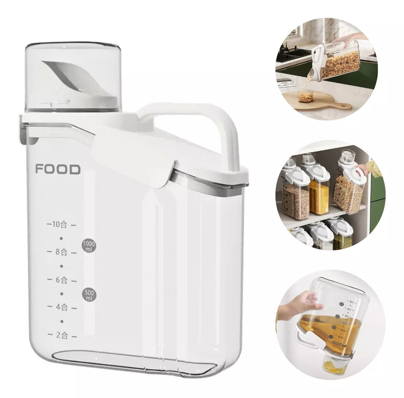 Kit Savefood™ - Dispenser De Vidro Para Alimentos + Potes organizadores de brinde