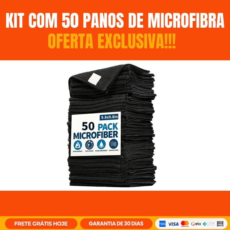 Kit Com 50 Panos De Microfibra