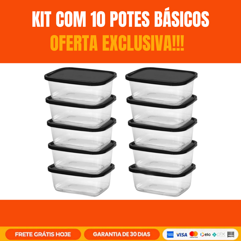 KIT COM 10 POTES BÁSICOS