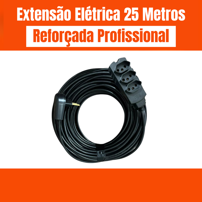 + 1 Extensão Elétrica Profissional 25 Metros