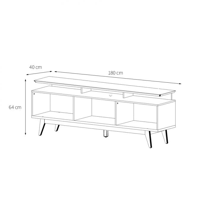 Rack Classic I Off White e Nature 64x180 cm