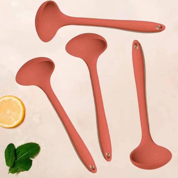 Kit 8 Conchas de Silicone Utensílios Cozinha Talheres para S