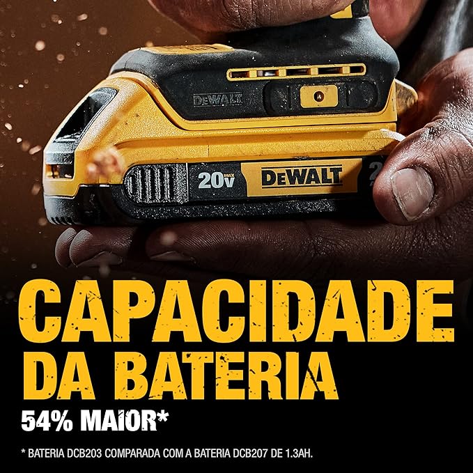 DEWALT Parafusadeira e Furaderia de Impacto de 1/2 Pol. (13mm) a Bateria 20V MAX* Litio-Ion sem Fio