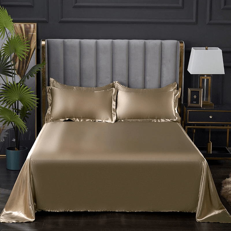 Conjunto  de Cama de Cetim ConfortPlus | 4 Peças Linha Premium